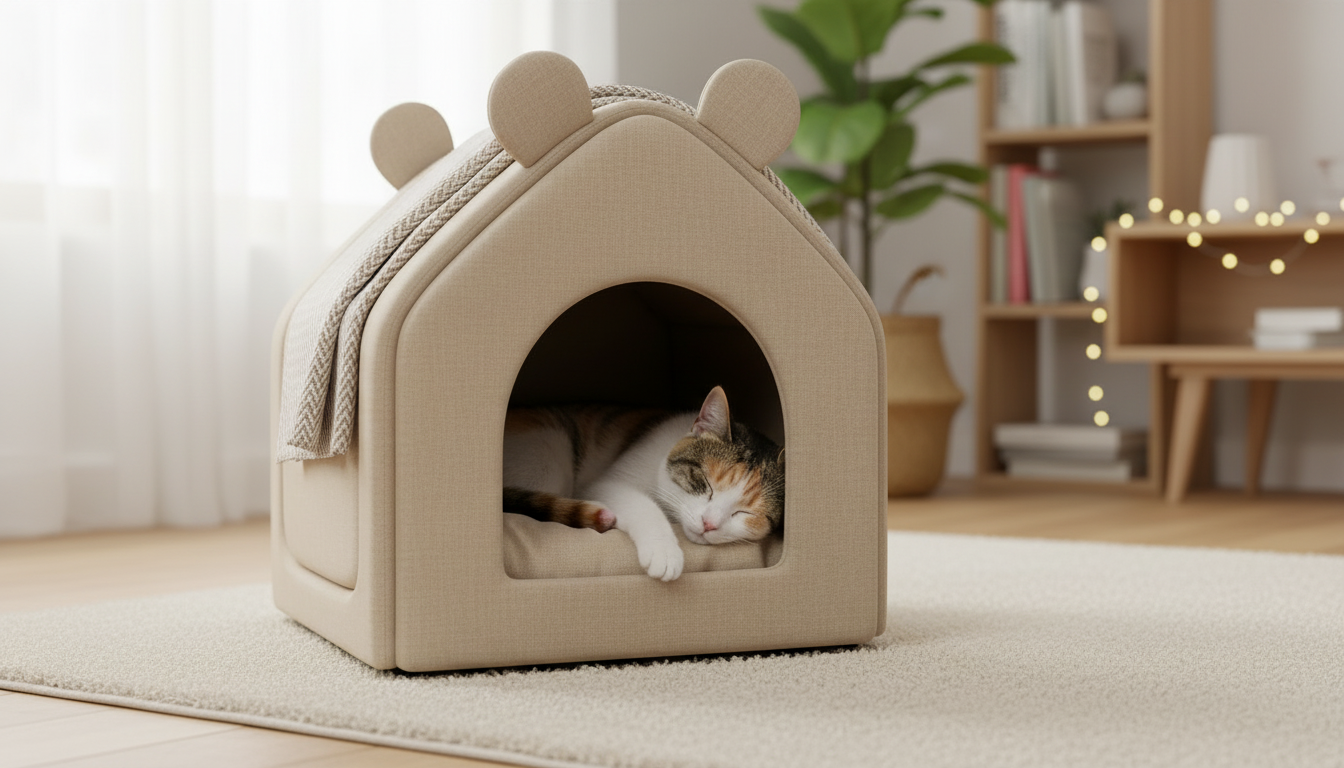 Premium Indoor Pet House Bed – Soft, Washable & Cozy Pet Bed - Image 6