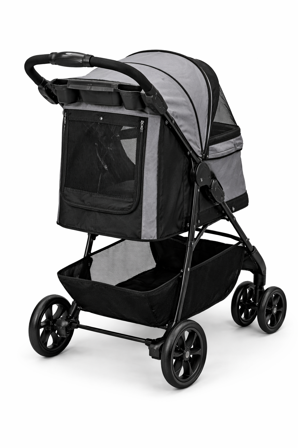 Premium Pet Stroller for Dogs and Cats – Foldable, Comfortable, and Easy to Maneuver with Mesh Window - Image 4