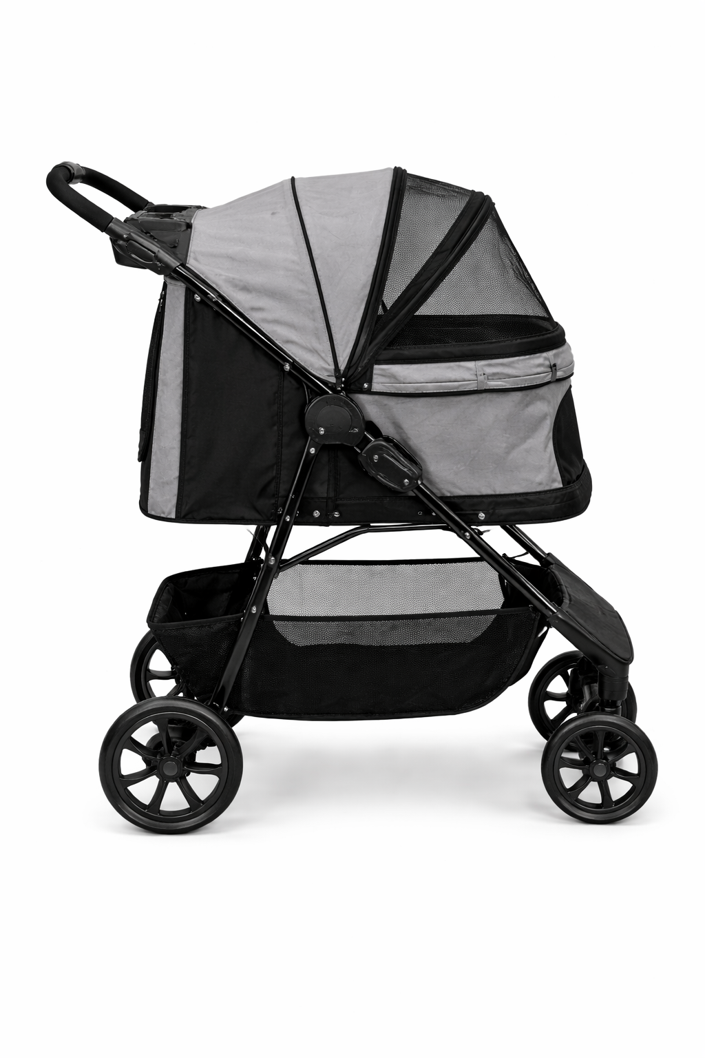 Premium Pet Stroller for Dogs and Cats – Foldable, Comfortable, and Easy to Maneuver with Mesh Window - Image 3