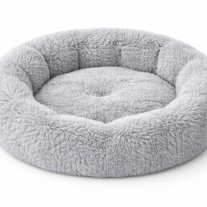 Comfortable Round Pet Bed – Soft Plush Dog and Cat Cushion with Raised Edges for Ultimate Comfort