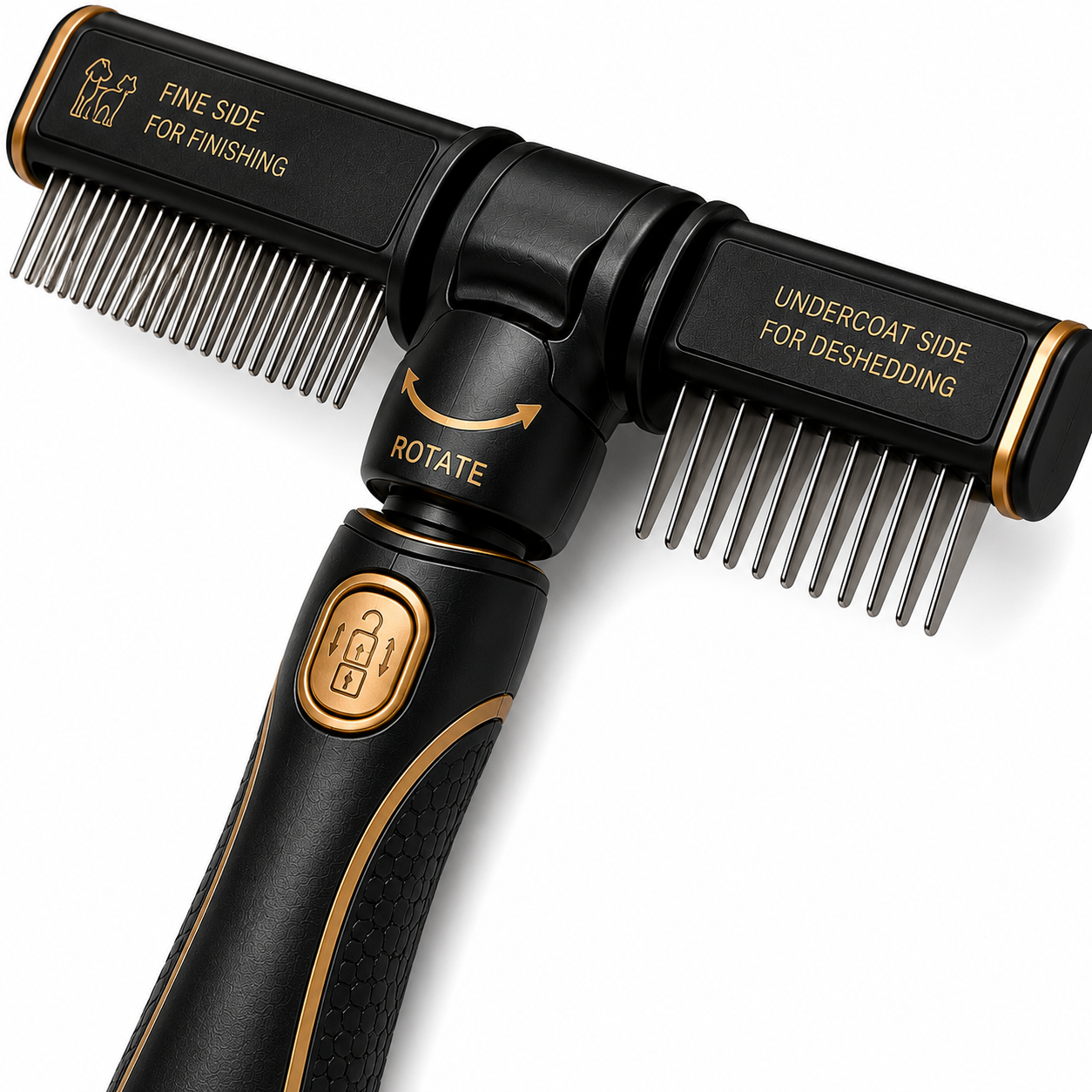 Dual-Sided Pet Grooming Comb with Rotating Head - Image 4