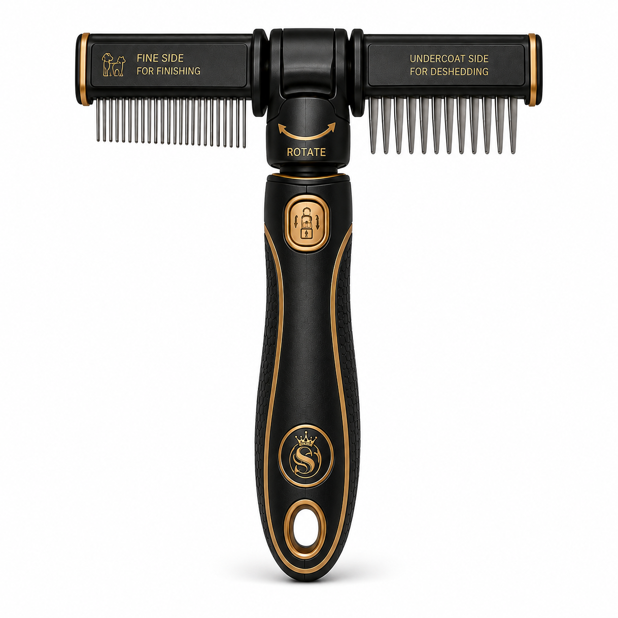 Dual-Sided Pet Grooming Comb with Rotating Head - Image 2