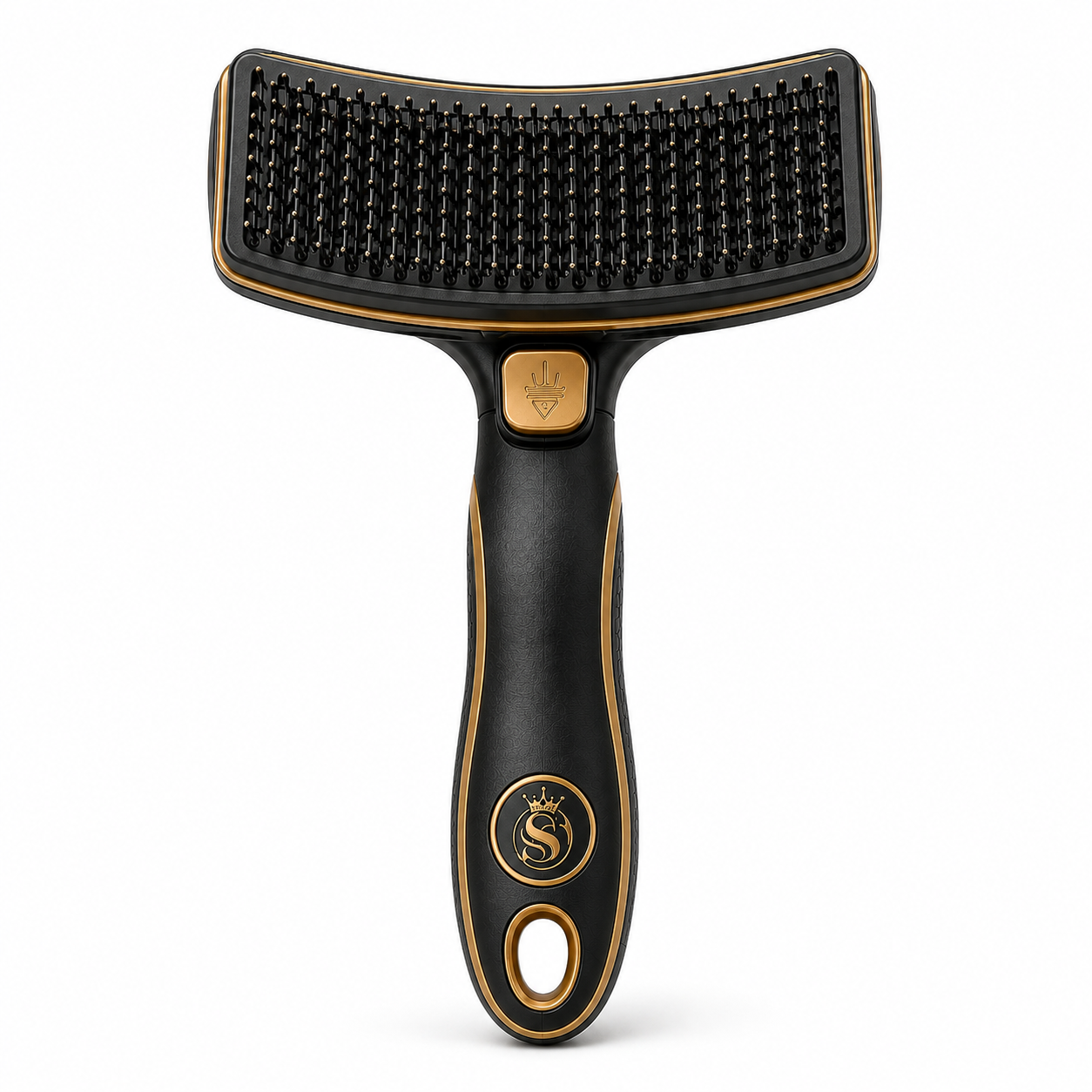 Self-Cleaning Slicker Brush with Curved Pin Pad - Image 2