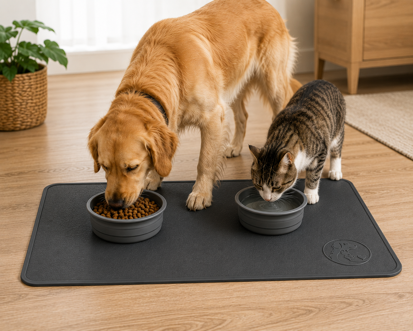 Portable Pet Feeding Mat – Foldable Waterproof Food & Water Mat for Dogs & Cats - Image 3
