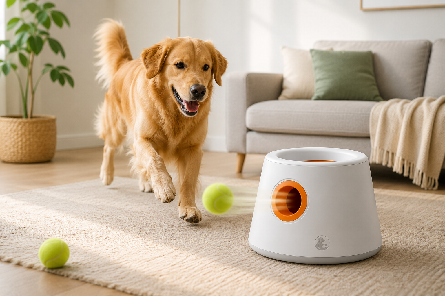 Automatic Ball Launcher for Dogs Interactive Fetch Machine Adjustable Distance - Image 4