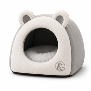 Premium Plush Cat Cave Bed – Soft Enclosed Pet House for Warm Comfort