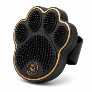 Paw-Shaped Pet Grooming Brush with Hand Strap